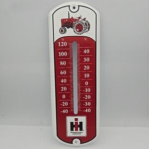 International Harvester Metal Thermometer Cover 12" x 4" Vintage‎ Reproduction